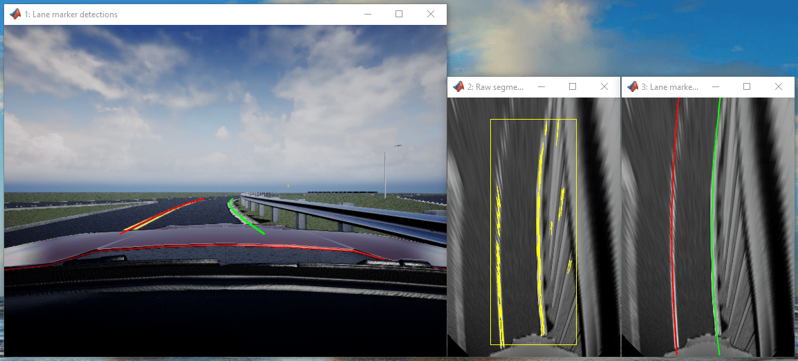 Design Lane Marker Detector Using Unreal Engine Simulation Environment