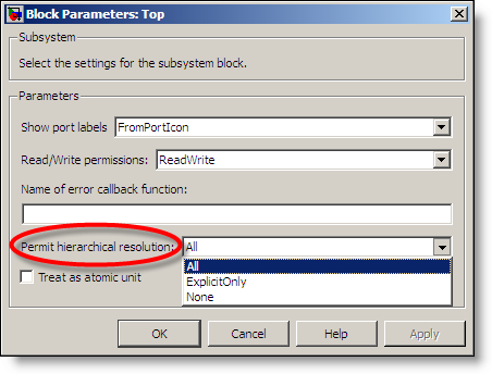 Subsystem parameters, Permit hierarchical resolution.