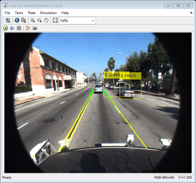 车道,车辆检测仿真软件使用深度学习万博1manbetx