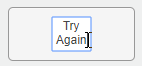 带有文本“重试”的按钮。文本被高亮显示并可编辑。
