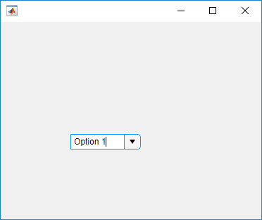 UI图窗口带有值1的可编辑下拉组件。下拉菜单在文本末尾具有光标。