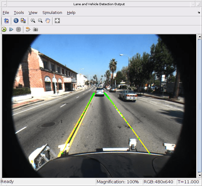 Lane and Vehicle Detection in Simulink Using Deep Learning